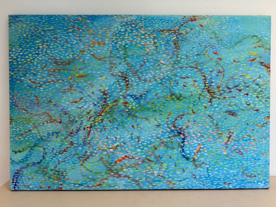 Gerrit Greve (1948-2024, Cardiff by the Sea, CA) Original Acrylic Painting On Canvas Untitled 2018 Signed Verso 60 X 40 Estimate $2,400 - $3,000 [Photo 2]