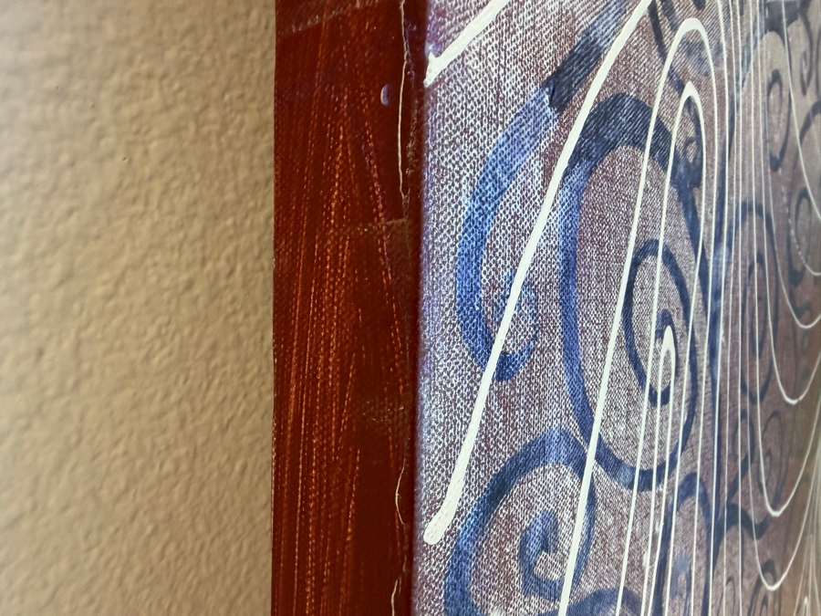 Gerrit Greve (1948-2024, Cardiff by the Sea, CA) Original Acrylic Mixed-Media Sand Painting On Canvas Untitled 2012 Signed Verso 60 X 40 Estimate $2,400 - $3,000 [Photo 5]