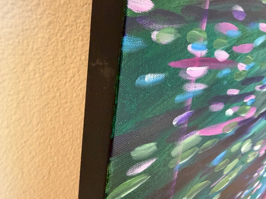 Gerrit Greve (1948-2024, Cardiff by the Sea, CA) Original Acrylic Painting On Canvas Titled 'Water Ripples, Back Home' 2016 Signed Verso 60 X 40 Estimate $2,400 - $3,000 [Photo 6]