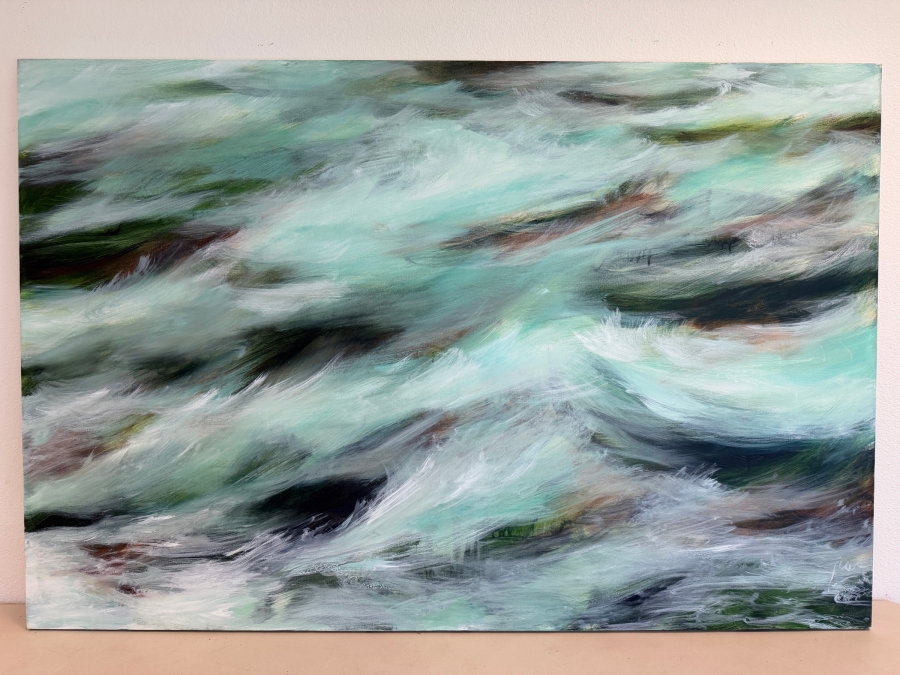 Gerrit Greve (1948-2024, Cardiff by the Sea, CA) Original Acrylic Painting On Canvas Untitled 2013 Signed Verso 60 X 40 Estimate $2,400 - $3,000 [Photo 2]