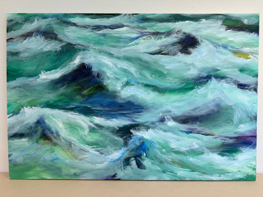 Gerrit Greve (1948-2024, Cardiff by the Sea, CA) Original Acrylic Painting On Canvas Untitled 2014 Signed Verso 60 X 40 Estimate $2,400 - $3,000 [Photo 2]