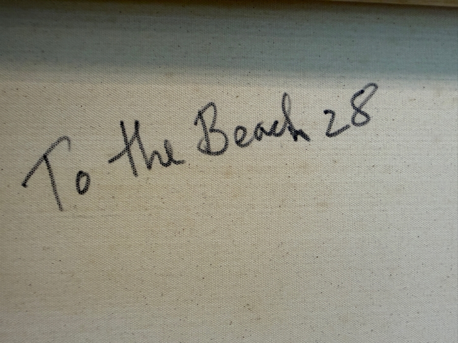 Gerrit Greve (1948-2024, Cardiff by the Sea, CA) Original Acrylic Painting On Canvas Titled 'To The Beach 28' 2016 Signed Verso 60 X 40 Estimate $2,400 - $3,000 [Photo 8]