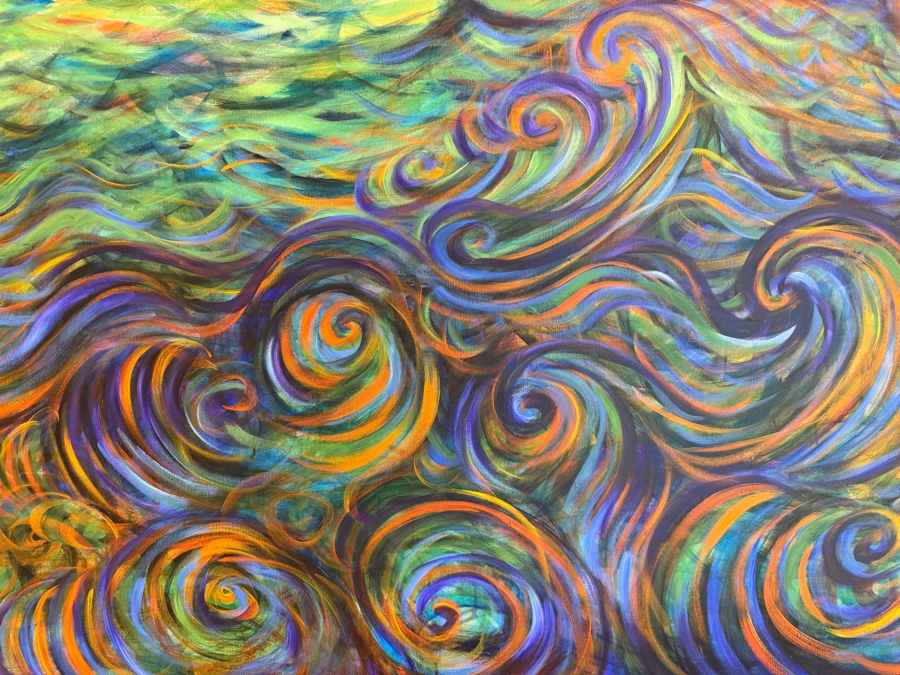 Gerrit Greve (1948-2024, Cardiff by the Sea, CA) Original Acrylic Painting On Canvas Titled 'To The Beach 28' 2016 Signed Verso 60 X 40 Estimate $2,400 - $3,000 [Photo 3]