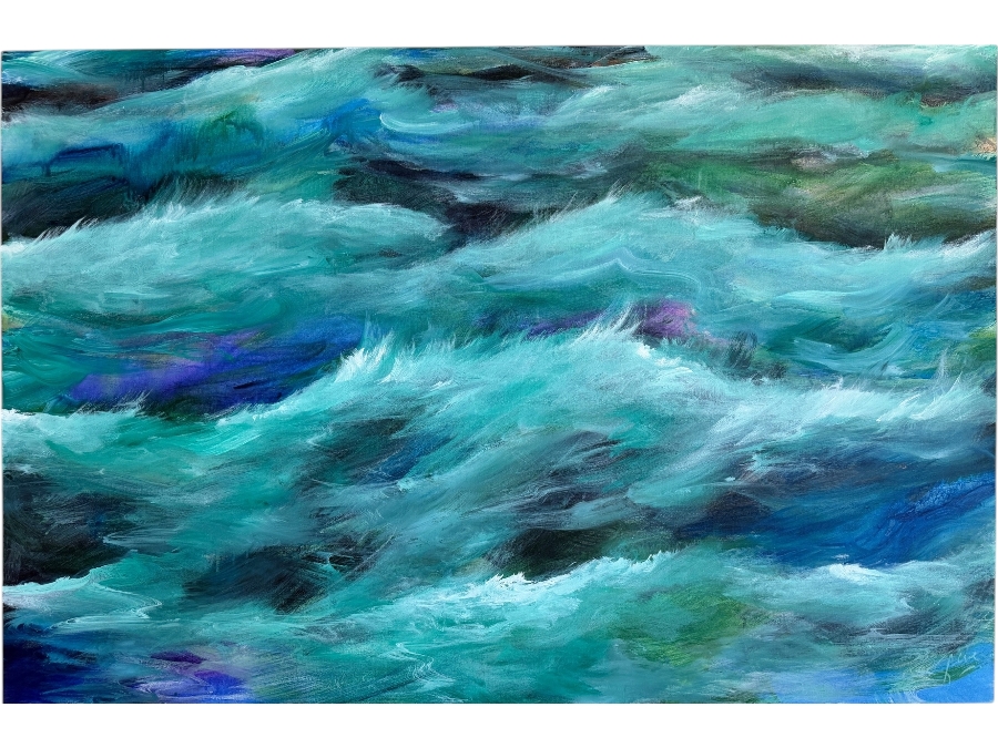 Gerrit Greve (1948-2024, Cardiff by the Sea, CA) Original Acrylic Painting On Canvas Untitled 2014 Signed Verso 60 X 40 Estimate $2,400 - $3,000