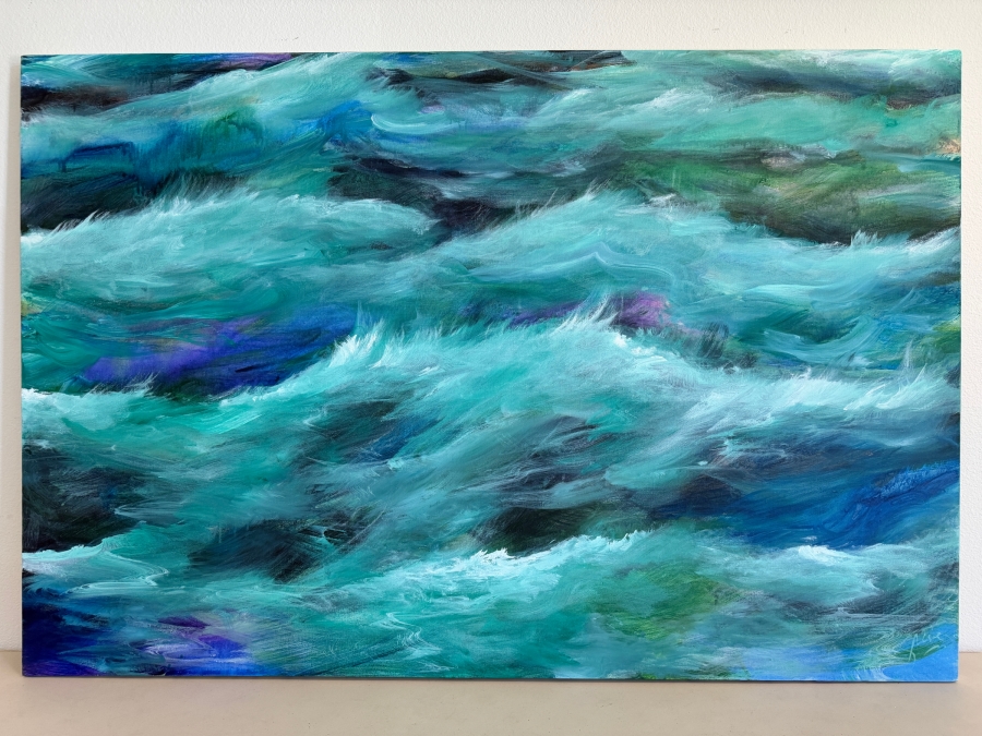 Gerrit Greve (1948-2024, Cardiff by the Sea, CA) Original Acrylic Painting On Canvas Untitled 2014 Signed Verso 60 X 40 Estimate $2,400 - $3,000 [Photo 2]