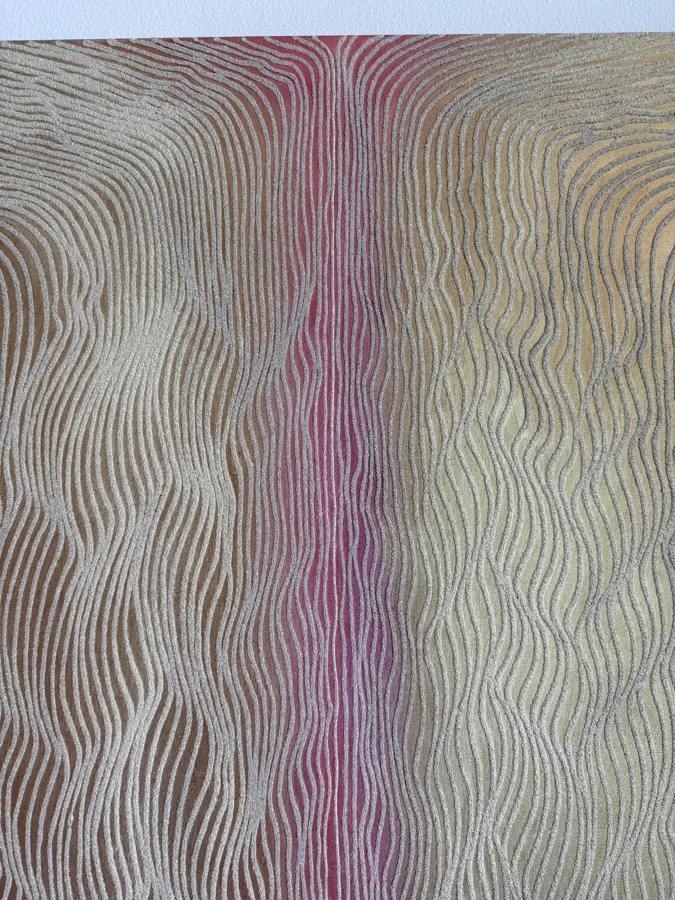 Gerrit Greve (1948-2024, Cardiff by the Sea, CA) Original Acrylic Mixed-Media Sand Painting On Canvas Titled 'Journey 26g' 2009 Signed Verso 40 X 60 Estimate $2,400 - $3,000 [Photo 3]