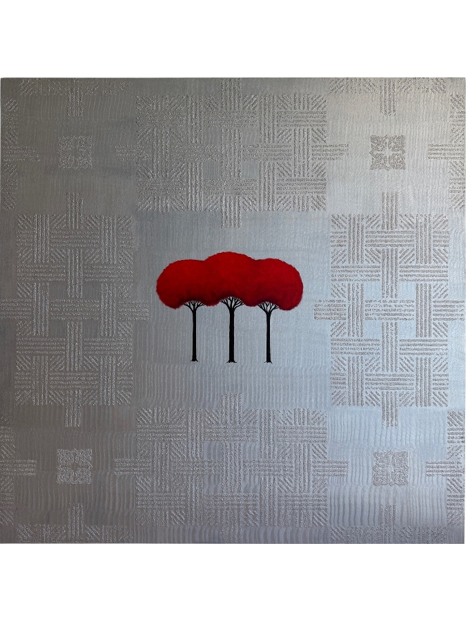 Gerrit Greve (1948-2024, Cardiff by the Sea, CA) Original Acrylic Mixed-Media Sand Painting On Canvas 2007 Signed Verso 48 X 48 Estimate $2,300 - $2,900 [Photo 1]