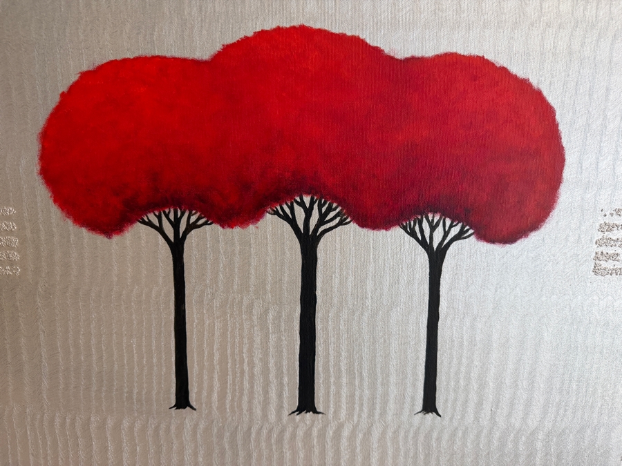 Gerrit Greve (1948-2024, Cardiff by the Sea, CA) Original Acrylic Mixed-Media Sand Painting On Canvas 2007 Signed Verso 48 X 48 Estimate $2,300 - $2,900 [Photo 4]