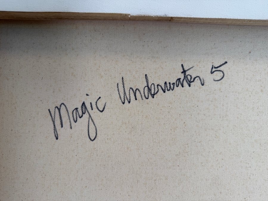Gerrit Greve (1948-2024, Cardiff by the Sea, CA) Original Acrylic Painting On Canvas Titled 'Magic Underwater 5' 2014 Signed Verso 48 X 48 Estimate $2,300 - $2,900 [Photo 8]