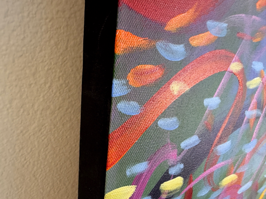 Gerrit Greve (1948-2024, Cardiff by the Sea, CA) Original Acrylic Painting On Canvas Titled 'Magic Underwater 5' 2014 Signed Verso 48 X 48 Estimate $2,300 - $2,900 [Photo 5]