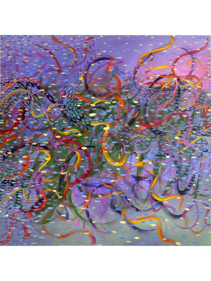 Gerrit Greve (1948-2024, Cardiff by the Sea, CA) Original Acrylic Painting On Canvas Titled 'Magic Underwater 5' 2014 Signed Verso 48 X 48 Estimate $2,300 - $2,900 [Photo 1]