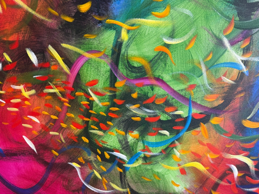 Gerrit Greve (1948-2024, Cardiff by the Sea, CA) Original Acrylic Painting On Canvas Titled 'Wonder Water 1' 2014 Signed Verso 48 X 48 Estimate $2,300 - $2,900 [Photo 4]