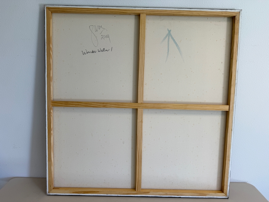 Gerrit Greve (1948-2024, Cardiff by the Sea, CA) Original Acrylic Painting On Canvas Titled 'Wonder Water 1' 2014 Signed Verso 48 X 48 Estimate $2,300 - $2,900 [Photo 6]