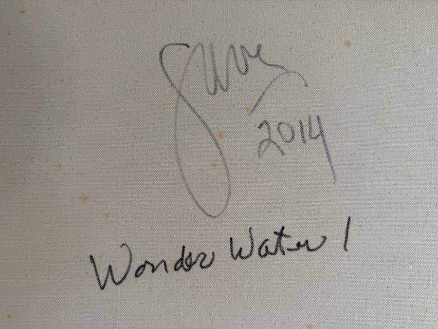 Gerrit Greve (1948-2024, Cardiff by the Sea, CA) Original Acrylic Painting On Canvas Titled 'Wonder Water 1' 2014 Signed Verso 48 X 48 Estimate $2,300 - $2,900 [Photo 7]