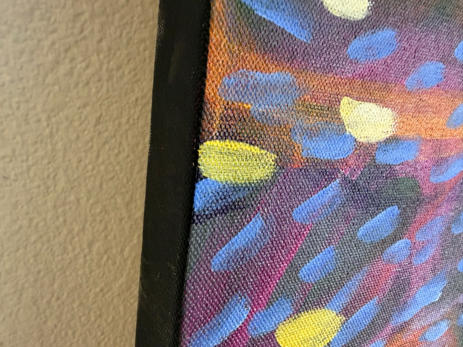 Gerrit Greve (1948-2024, Cardiff by the Sea, CA) Original Acrylic Painting On Canvas Titled 'Magic Underwater 4' 2014 Signed Verso 48 X 48 Estimate $2,300 - $2,900 [Photo 5]