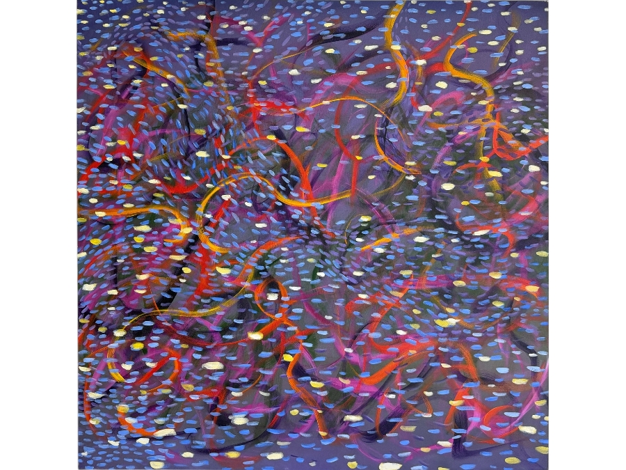 Gerrit Greve (1948-2024, Cardiff by the Sea, CA) Original Acrylic Painting On Canvas Titled 'Magic Underwater 4' 2014 Signed Verso 48 X 48 Estimate $2,300 - $2,900 [Photo 1]