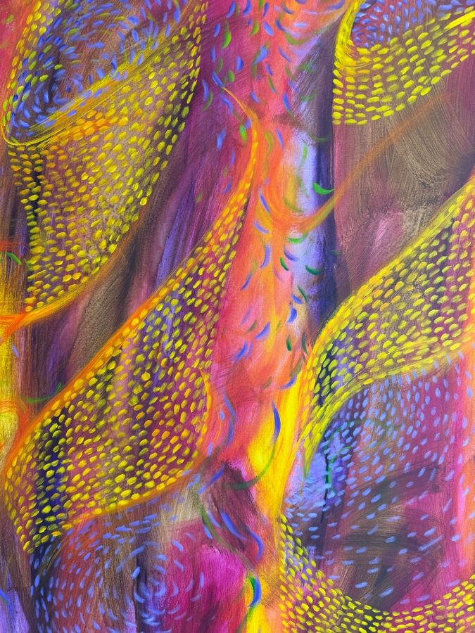 Gerrit Greve (1948-2024, Cardiff by the Sea, CA) Original Acrylic Painting On Canvas Titled 'Underwater' 2019 Signed Verso 48 X 48 Estimate $2,300 - $2,900 [Photo 3]