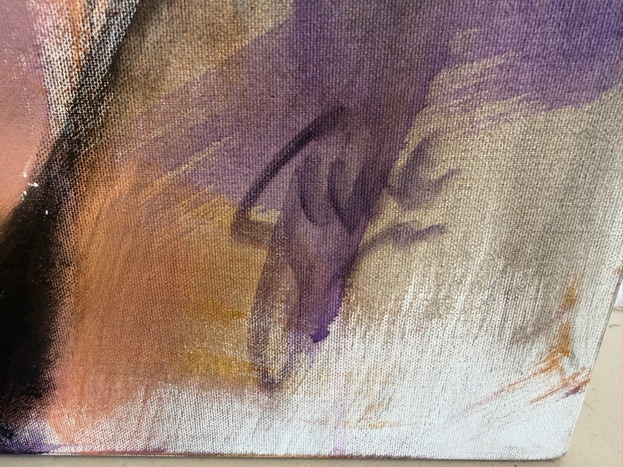 Gerrit Greve (1948-2024, Cardiff by the Sea, CA) Original Acrylic Painting On Canvas Titled 'Laura' 2002 Signed Bottom Right And Verso 48 X 48 Estimate $2,300 - $2,900 [Photo 8]