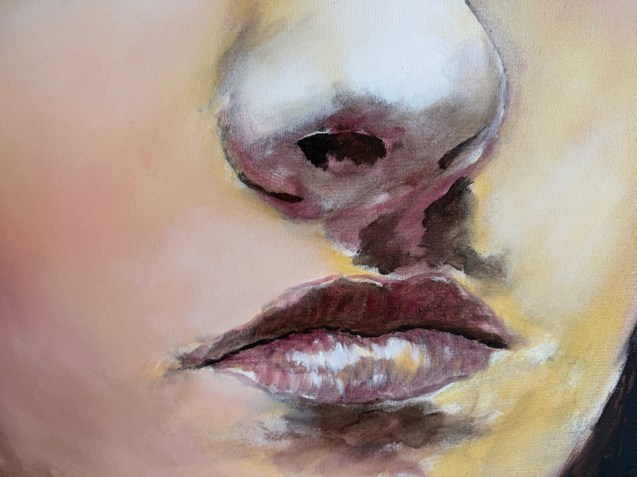 Gerrit Greve (1948-2024, Cardiff by the Sea, CA) Original Acrylic Painting On Canvas Titled 'Laura (5)' 2002 Signed Verso 48 X 48 Estimate $2,300 - $2,900 [Photo 4]