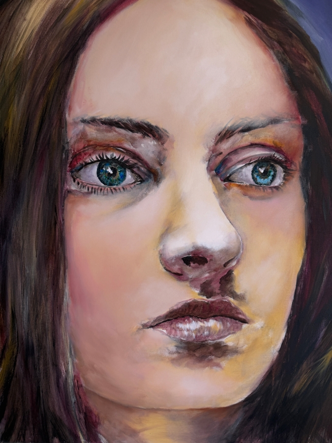 Gerrit Greve (1948-2024, Cardiff by the Sea, CA) Original Acrylic Painting On Canvas Titled 'Laura (5)' 2002 Signed Verso 48 X 48 Estimate $2,300 - $2,900 [Photo 3]
