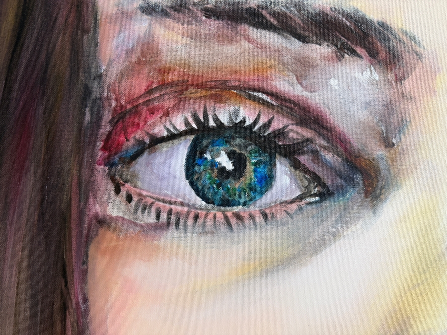 Gerrit Greve (1948-2024, Cardiff by the Sea, CA) Original Acrylic Painting On Canvas Titled 'Laura (5)' 2002 Signed Verso 48 X 48 Estimate $2,300 - $2,900 [Photo 5]