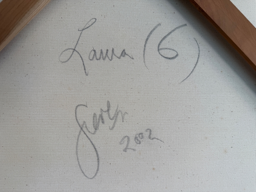Gerrit Greve (1948-2024, Cardiff by the Sea, CA) Original Acrylic Painting On Canvas Titled 'Laura (5)' 2002 Signed Verso 48 X 48 Estimate $2,300 - $2,900 [Photo 9]