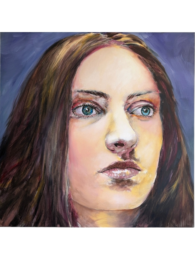 Gerrit Greve (1948-2024, Cardiff by the Sea, CA) Original Acrylic Painting On Canvas Titled 'Laura (5)' 2002 Signed Verso 48 X 48 Estimate $2,300 - $2,900 [Photo 1]