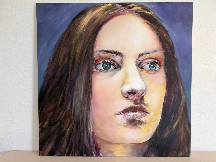 Gerrit Greve (1948-2024, Cardiff by the Sea, CA) Original Acrylic Painting On Canvas Titled 'Laura (5)' 2002 Signed Verso 48 X 48 Estimate $2,300 - $2,900 [Photo 2]