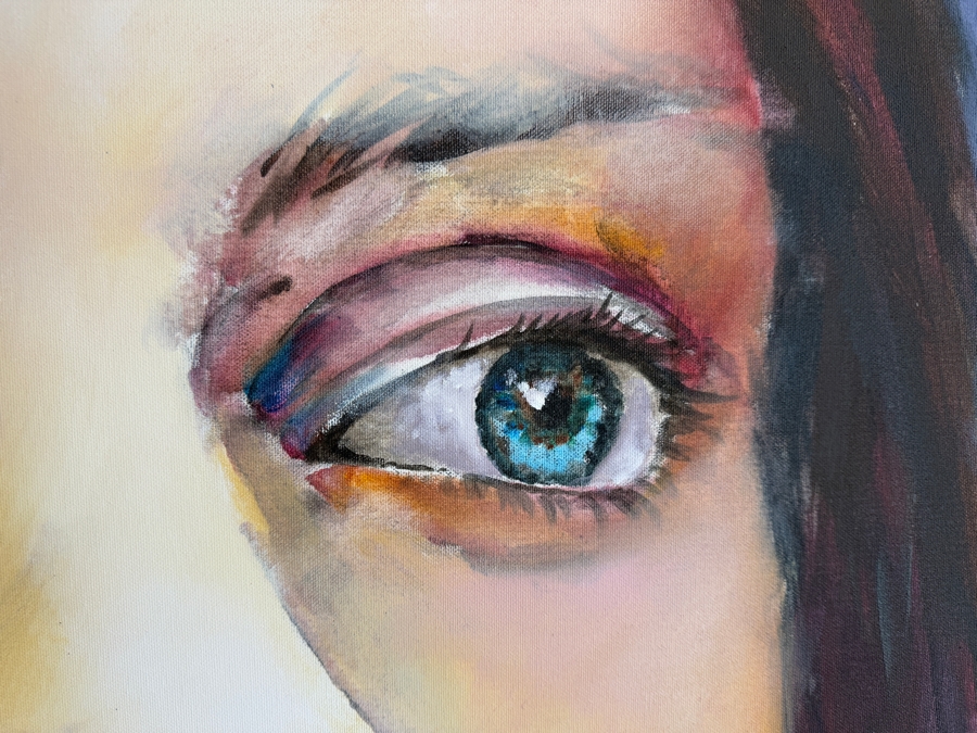 Gerrit Greve (1948-2024, Cardiff by the Sea, CA) Original Acrylic Painting On Canvas Titled 'Laura (5)' 2002 Signed Verso 48 X 48 Estimate $2,300 - $2,900 [Photo 6]