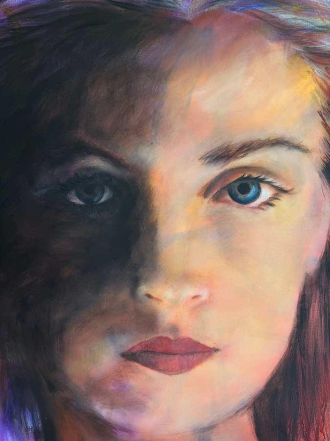 Gerrit Greve (1948-2024, Cardiff by the Sea, CA) Original Acrylic Painting On Canvas Titled 'Laura (2)' 2002 Signed Verso 48 X 48 Estimate $2,300 - $2,900 [Photo 3]