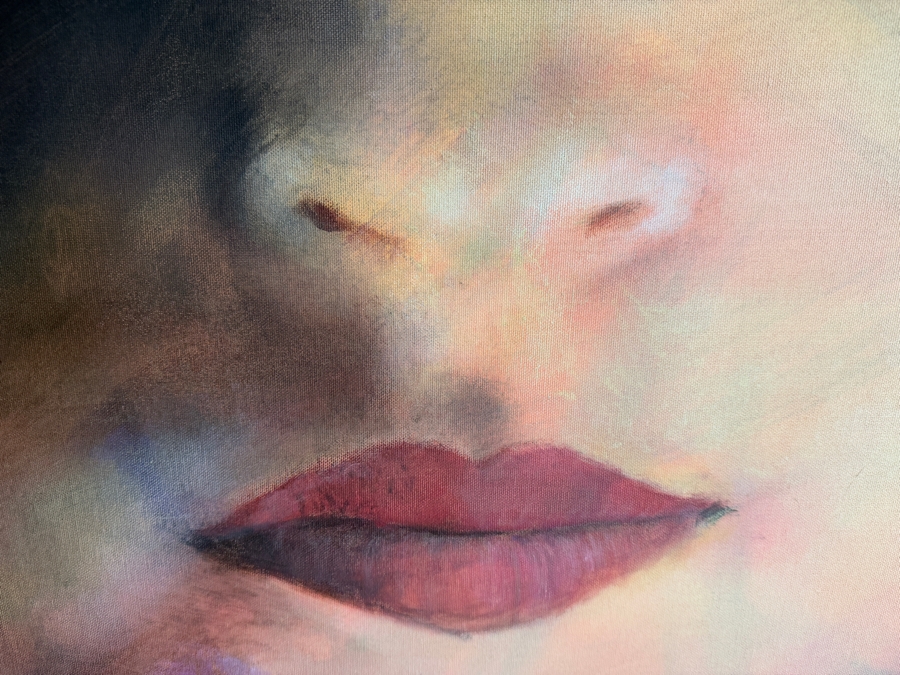 Gerrit Greve (1948-2024, Cardiff by the Sea, CA) Original Acrylic Painting On Canvas Titled 'Laura (2)' 2002 Signed Verso 48 X 48 Estimate $2,300 - $2,900 [Photo 5]