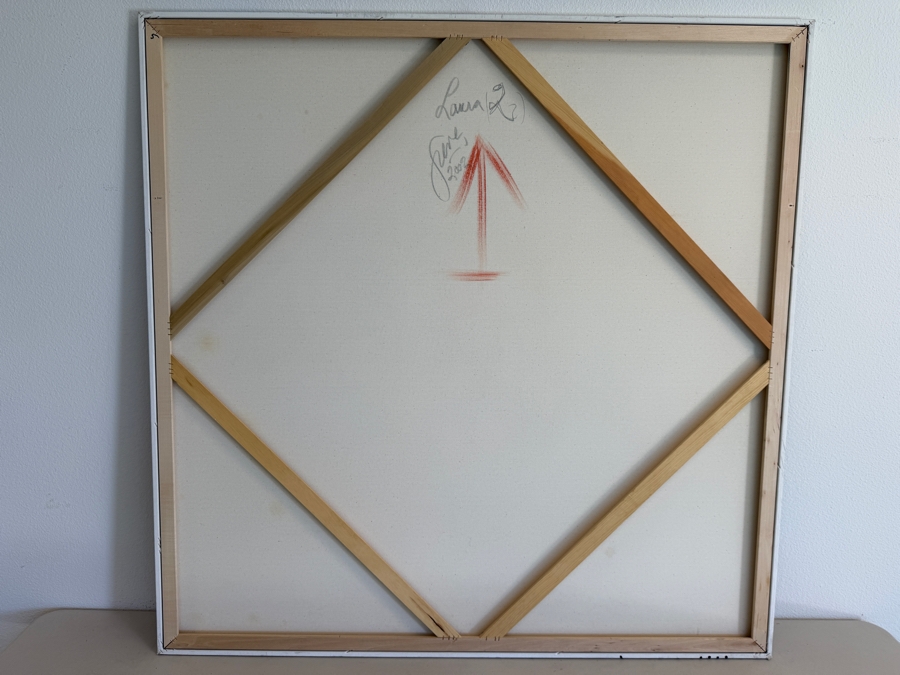 Gerrit Greve (1948-2024, Cardiff by the Sea, CA) Original Acrylic Painting On Canvas Titled 'Laura (2)' 2002 Signed Verso 48 X 48 Estimate $2,300 - $2,900 [Photo 8]