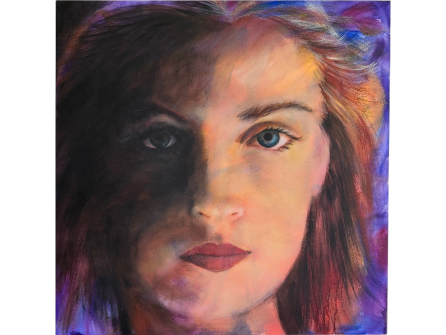 Gerrit Greve (1948-2024, Cardiff by the Sea, CA) Original Acrylic Painting On Canvas Titled 'Laura (2)' 2002 Signed Verso 48 X 48 Estimate $2,300 - $2,900