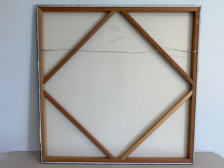Gerrit Greve (1948-2024, Cardiff by the Sea, CA) Original Acrylic Mixed-Media Sand Painting On Canvas Titled 'Eternal Journeyr' 2003 Signed Verso 48 X 48 Estimate $2,300 - $2,900 [Photo 7]
