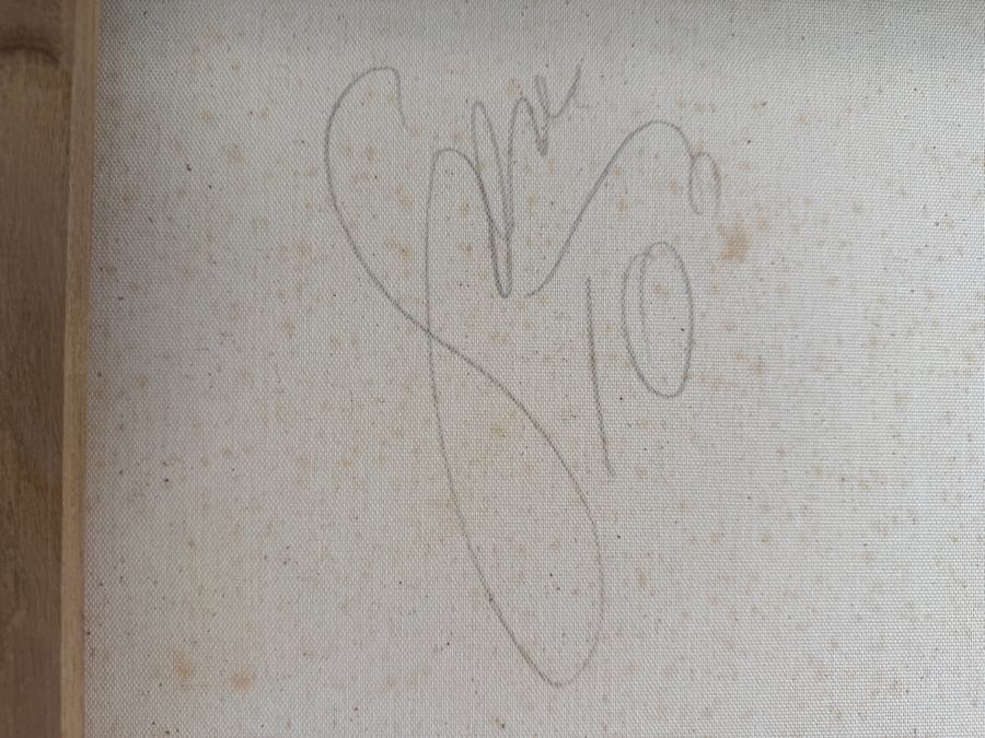 Gerrit Greve (1948-2024, Cardiff by the Sea, CA) Original Acrylic Mixed-Media Sand Painting On Canvas Untitled 2010 Signed Verso 48 X 48 Estimate $2,300 - $2,900 [Photo 7]