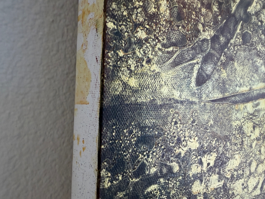 Gerrit Greve (1948-2024, Cardiff by the Sea, CA) Original Acrylic Mixed-Media Sand Painting On Canvas Untitled 2010 Signed Verso 48 X 48 Estimate $2,300 - $2,900 [Photo 5]