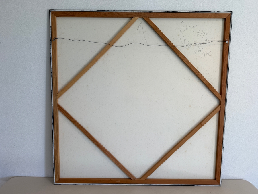 Gerrit Greve (1948-2024, Cardiff by the Sea, CA) Original Acrylic Painting On Canvas Titled 'Son Dragon #2' 1996 Signed Verso 48 X 48 Estimate $2,300 - $2,900 [Photo 6]