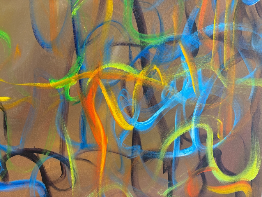 Gerrit Greve (1948-2024, Cardiff by the Sea, CA) Original Acrylic Painting On Canvas Untitled 2012 Signed Verso 48 X 48 Estimate $2,300 - $2,900 [Photo 3]
