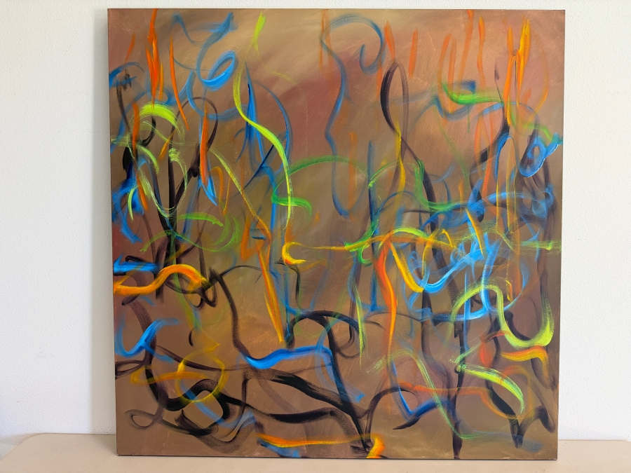 Gerrit Greve (1948-2024, Cardiff by the Sea, CA) Original Acrylic Painting On Canvas Untitled 2012 Signed Verso 48 X 48 Estimate $2,300 - $2,900 [Photo 2]