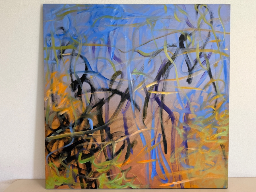 Gerrit Greve (1948-2024, Cardiff by the Sea, CA) Original Acrylic Painting On Canvas Untitled 2003 Signed Verso 48 X 48 Estimate $2,300 - $2,900 [Photo 2]