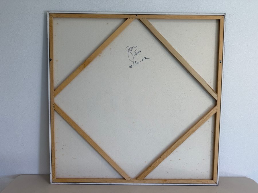 Gerrit Greve (1948-2024, Cardiff by the Sea, CA) Original Acrylic Painting On Canvas Untitled 2003 Signed Verso 48 X 48 Estimate $2,300 - $2,900 [Photo 6]