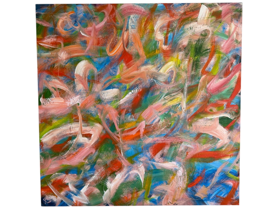 Gerrit Greve (1948-2024, Cardiff by the Sea, CA) Original Acrylic Painting On Canvas Untitled 2006 Signed Verso 48 X 48 Estimate $2,300 - $2,900 [Photo 1]