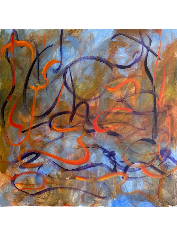 Gerrit Greve (1948-2024, Cardiff by the Sea, CA) Original Acrylic Painting On Canvas Untitled 2012 Signed Verso 48 X 48 Estimate $2,300 - $2,900