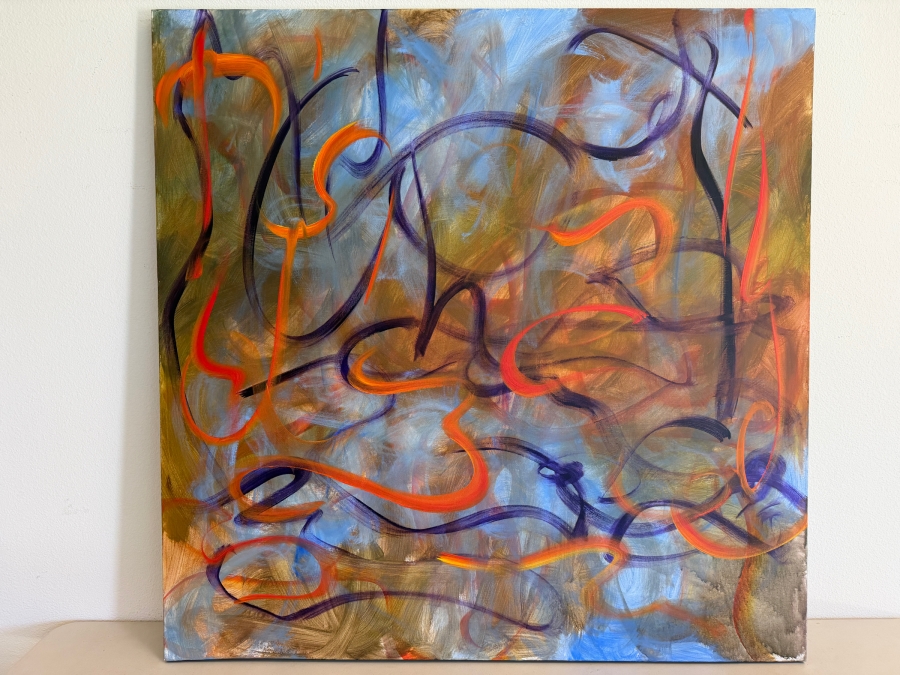 Gerrit Greve (1948-2024, Cardiff by the Sea, CA) Original Acrylic Painting On Canvas Untitled 2012 Signed Verso 48 X 48 Estimate $2,300 - $2,900 [Photo 2]