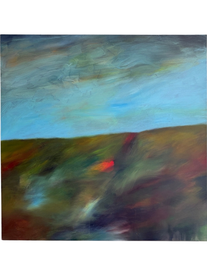 Gerrit Greve (1948-2024, Cardiff by the Sea, CA) Original Acrylic Painting On Canvas Titled 'Mindscape 022-6' 2004 Signed Verso 48 X 48 Estimate $2,300 - $2,900 [Photo 1]