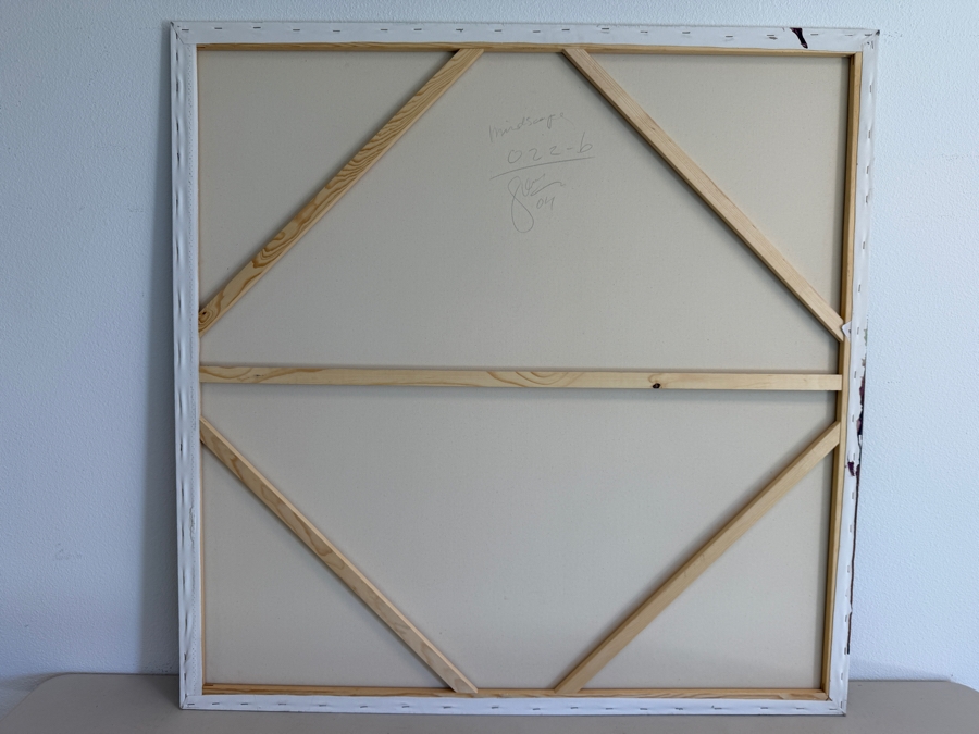 Gerrit Greve (1948-2024, Cardiff by the Sea, CA) Original Acrylic Painting On Canvas Titled 'Mindscape 022-6' 2004 Signed Verso 48 X 48 Estimate $2,300 - $2,900 [Photo 6]