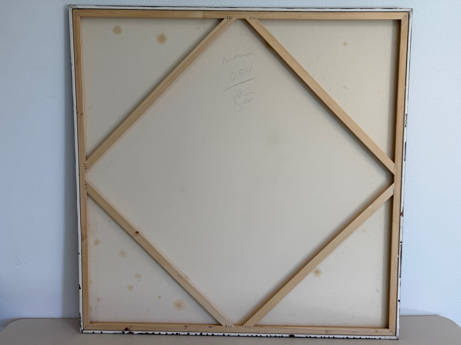 Gerrit Greve (1948-2024, Cardiff by the Sea, CA) Original Acrylic Painting On Canvas Titled 'Mindscape 054' 2004 Signed Verso 48 X 48 Estimate $2,300 - $2,900 [Photo 6]
