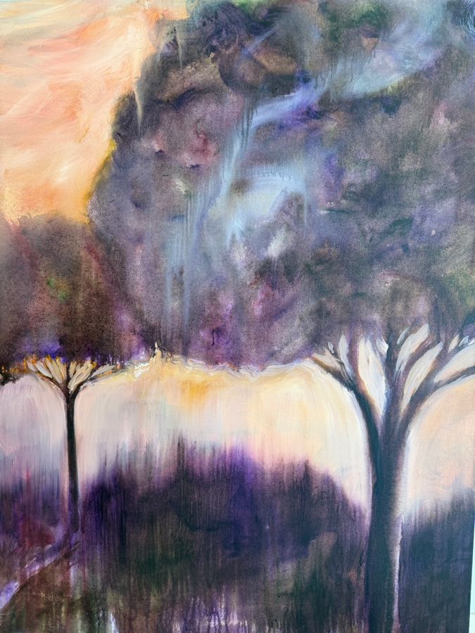 Gerrit Greve (1948-2024, Cardiff by the Sea, CA) Original Acrylic Painting On Canvas Titled 'Mindscape 054' 2004 Signed Verso 48 X 48 Estimate $2,300 - $2,900 [Photo 4]