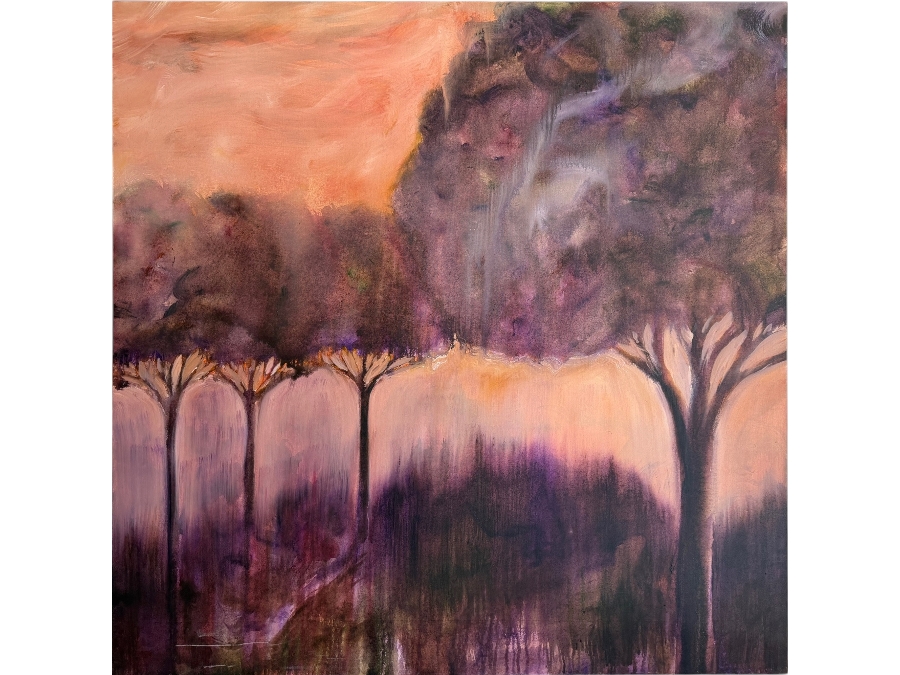 Gerrit Greve (1948-2024, Cardiff by the Sea, CA) Original Acrylic Painting On Canvas Titled 'Mindscape 054' 2004 Signed Verso 48 X 48 Estimate $2,300 - $2,900