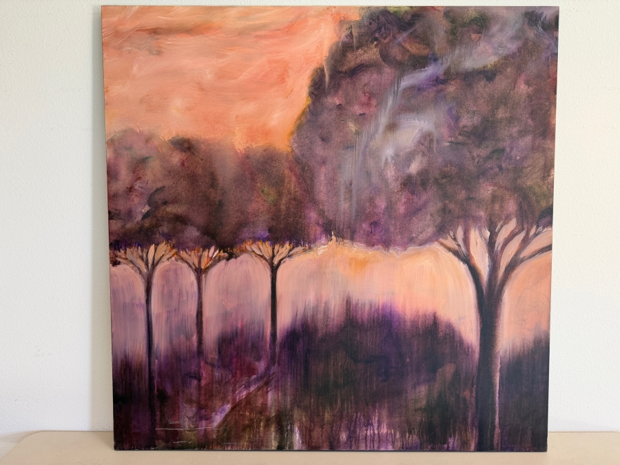 Gerrit Greve (1948-2024, Cardiff by the Sea, CA) Original Acrylic Painting On Canvas Titled 'Mindscape 054' 2004 Signed Verso 48 X 48 Estimate $2,300 - $2,900 [Photo 2]